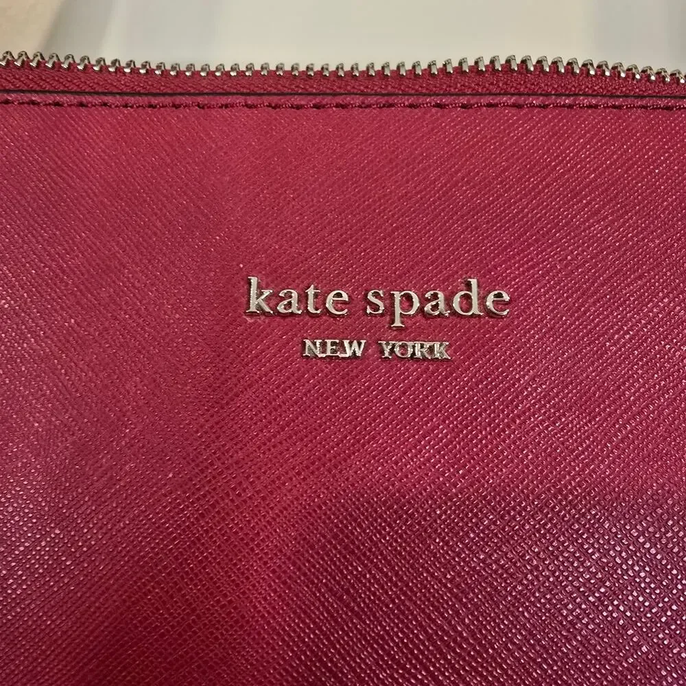NEW NWT Kate Spade Red Leather Cameron Pocket Tote